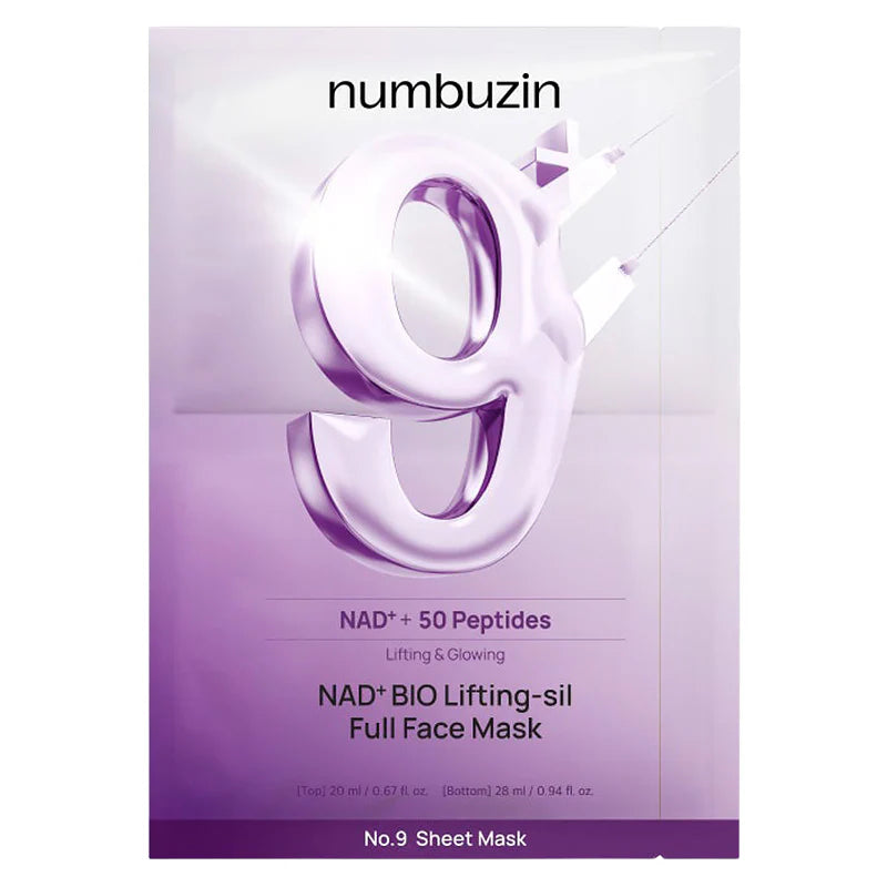 Numbuzin No.9 Nad + 50 Peptides Bio Lifting Sil Full Face Mask Sheet