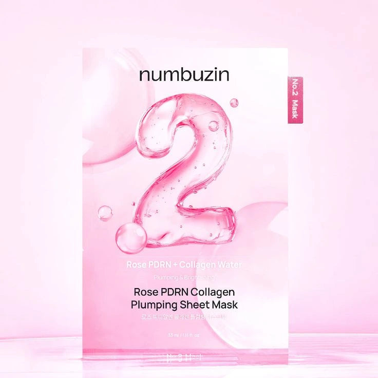 Numbuzin No.2 Rose PDRN Collagen Plumbing Sheet Mask