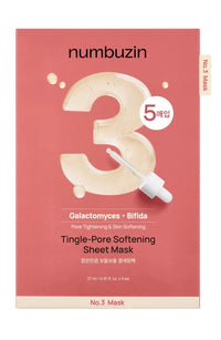 Numbuzin No3 Tingle Pore Softening Sheet Mask