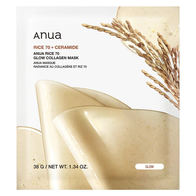 Anua Rice 70 Glow Collagen Mask - Skinn K.
