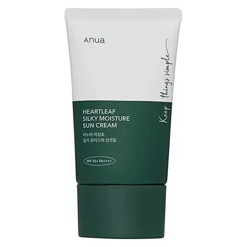 Anua Heartleaf Silky Moisture Sun Cream - Skinn K.
