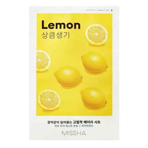 Missha Airy Fit Sheet Mask Brightening Mask With Lemon Extract - Skinn K.