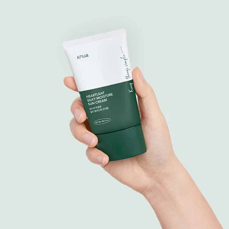 Anua Heartleaf Silky Moisture Sun Cream - Skinn K.