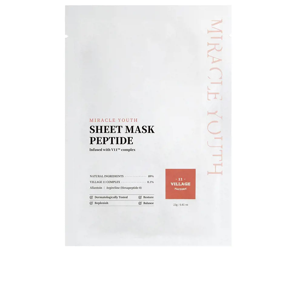 Village 11 Factory Miracle Youth Sheet Mask Peptide - Skinn K.